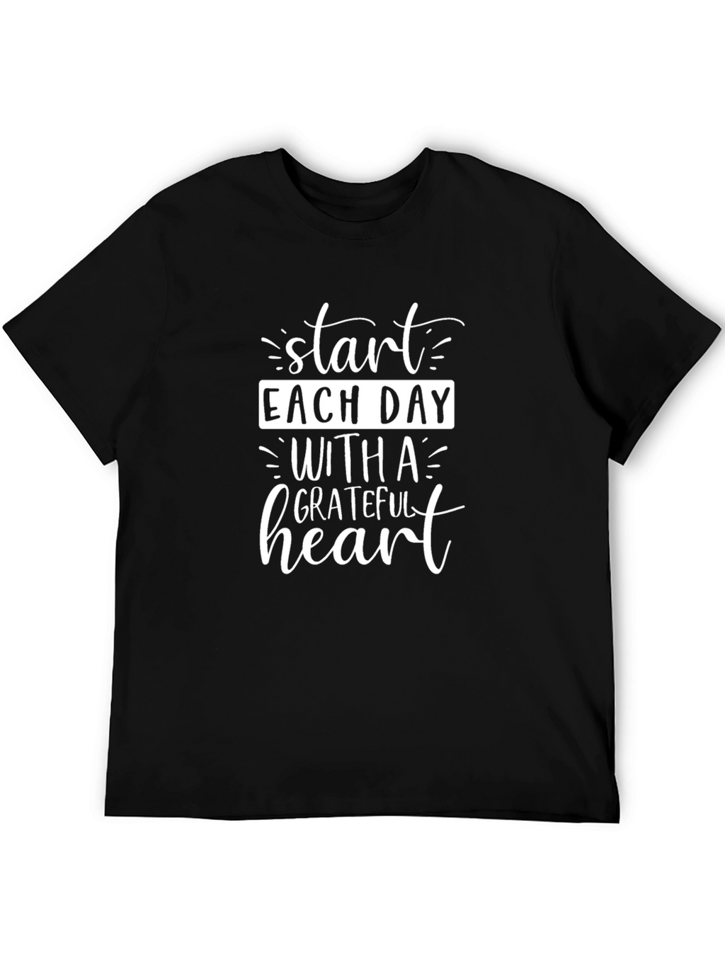 Grateful Heart Graphic Tee - Black