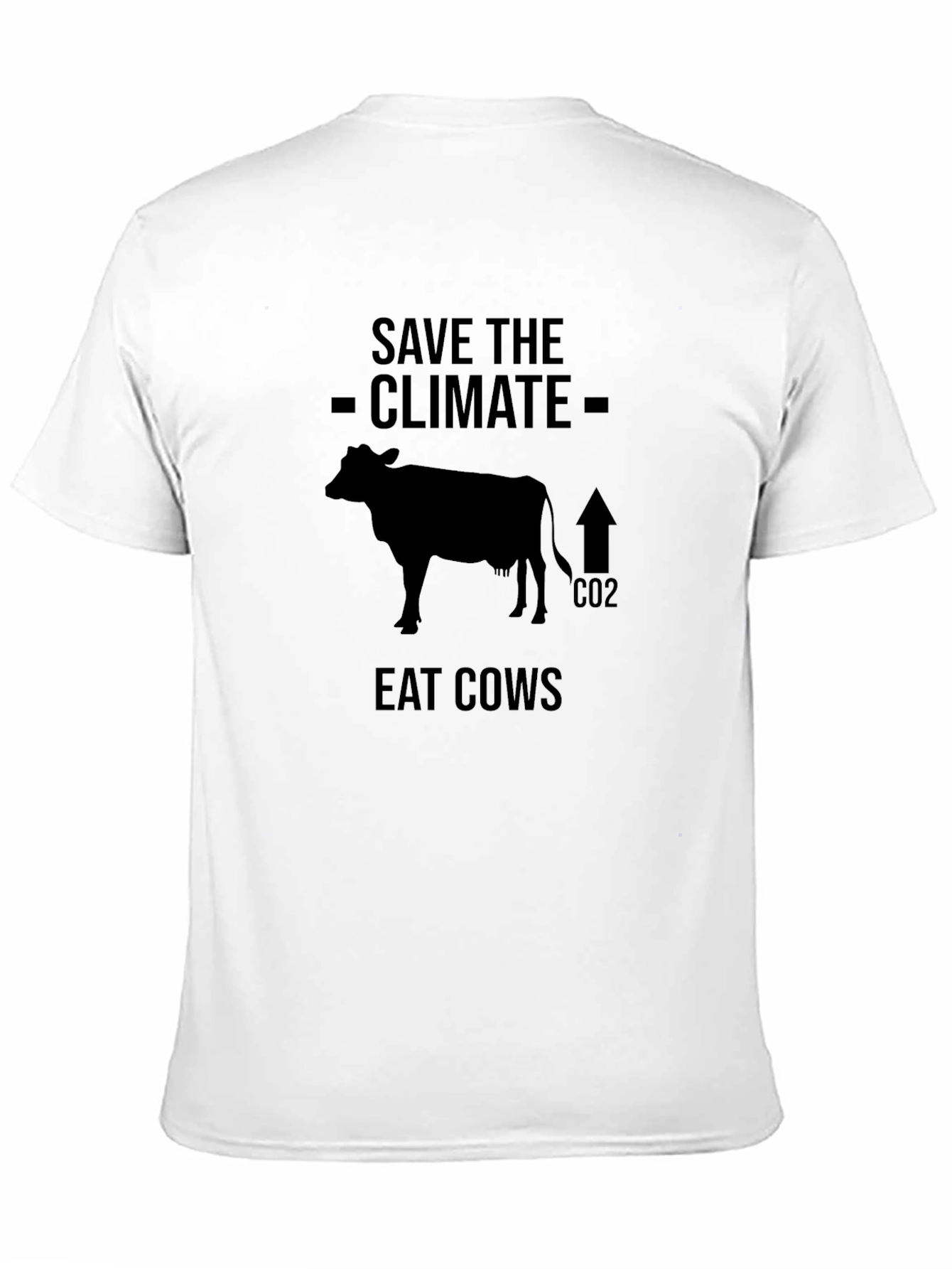 Save the Climate Eat Cows Graphic Tee - Black T-Shirt