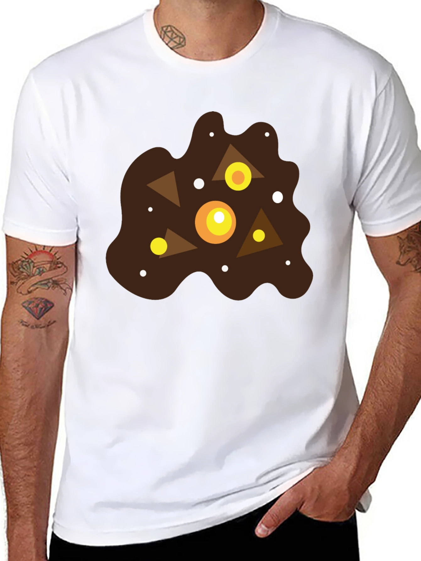 Abstract Geometric Blob Graphic T-Shirt