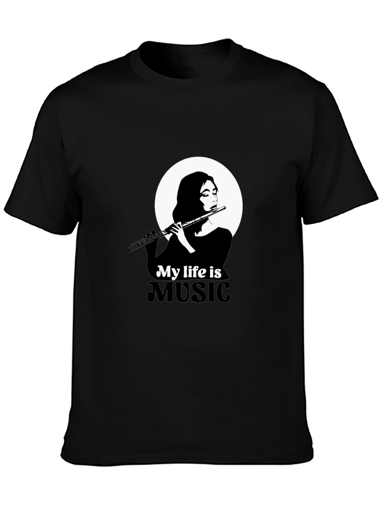 My Life is Music Black Graphic Tee