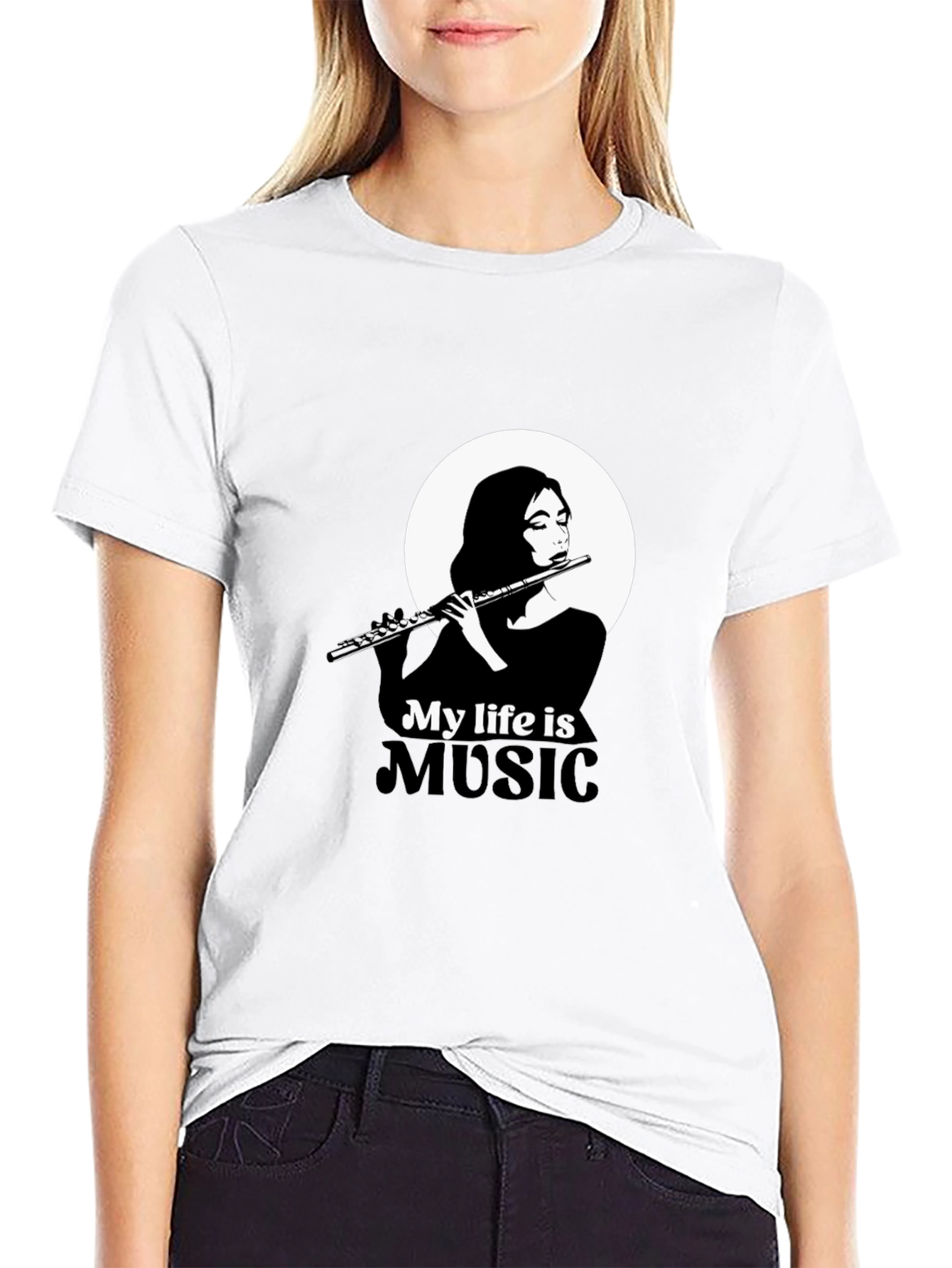 My Life is Music Black Graphic Tee