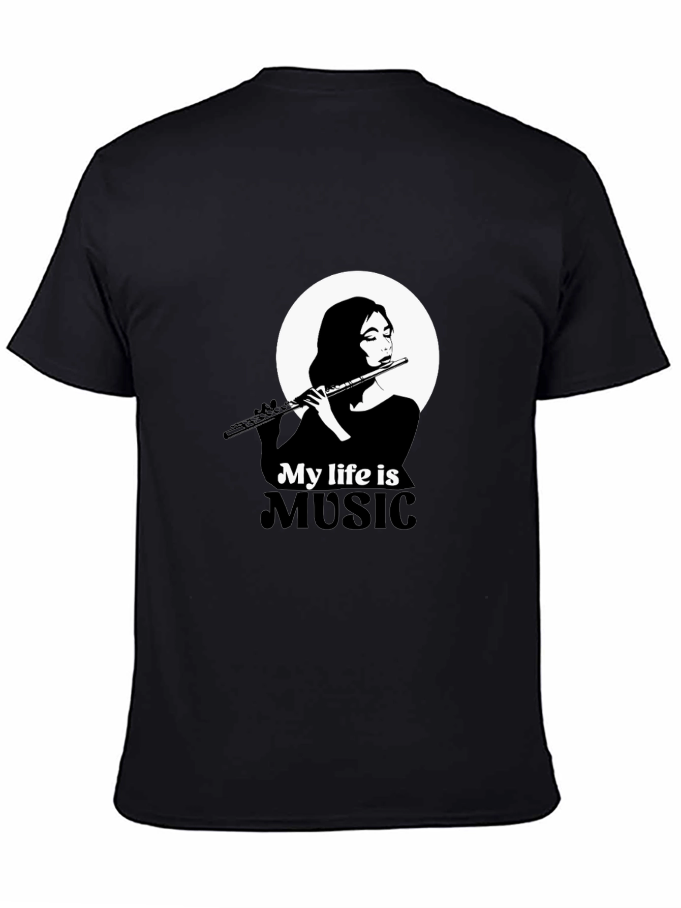 My Life is Music Black Graphic Tee