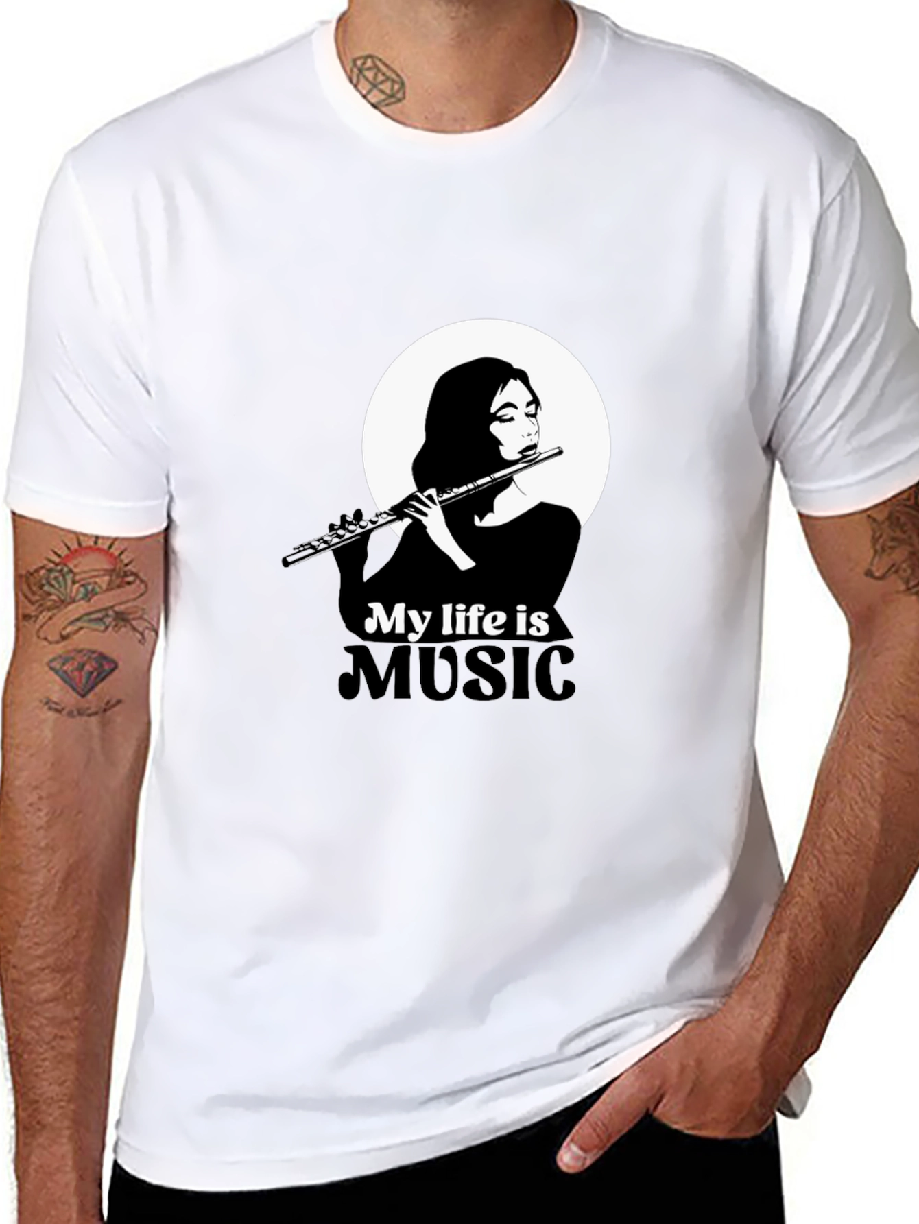 My Life is Music Black Graphic Tee
