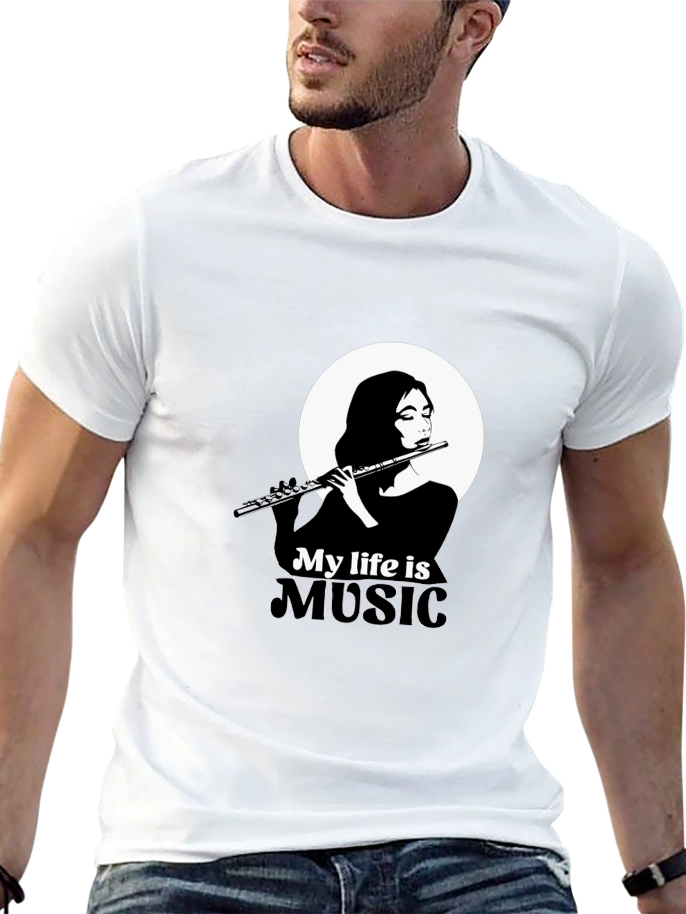 My Life is Music Black Graphic Tee