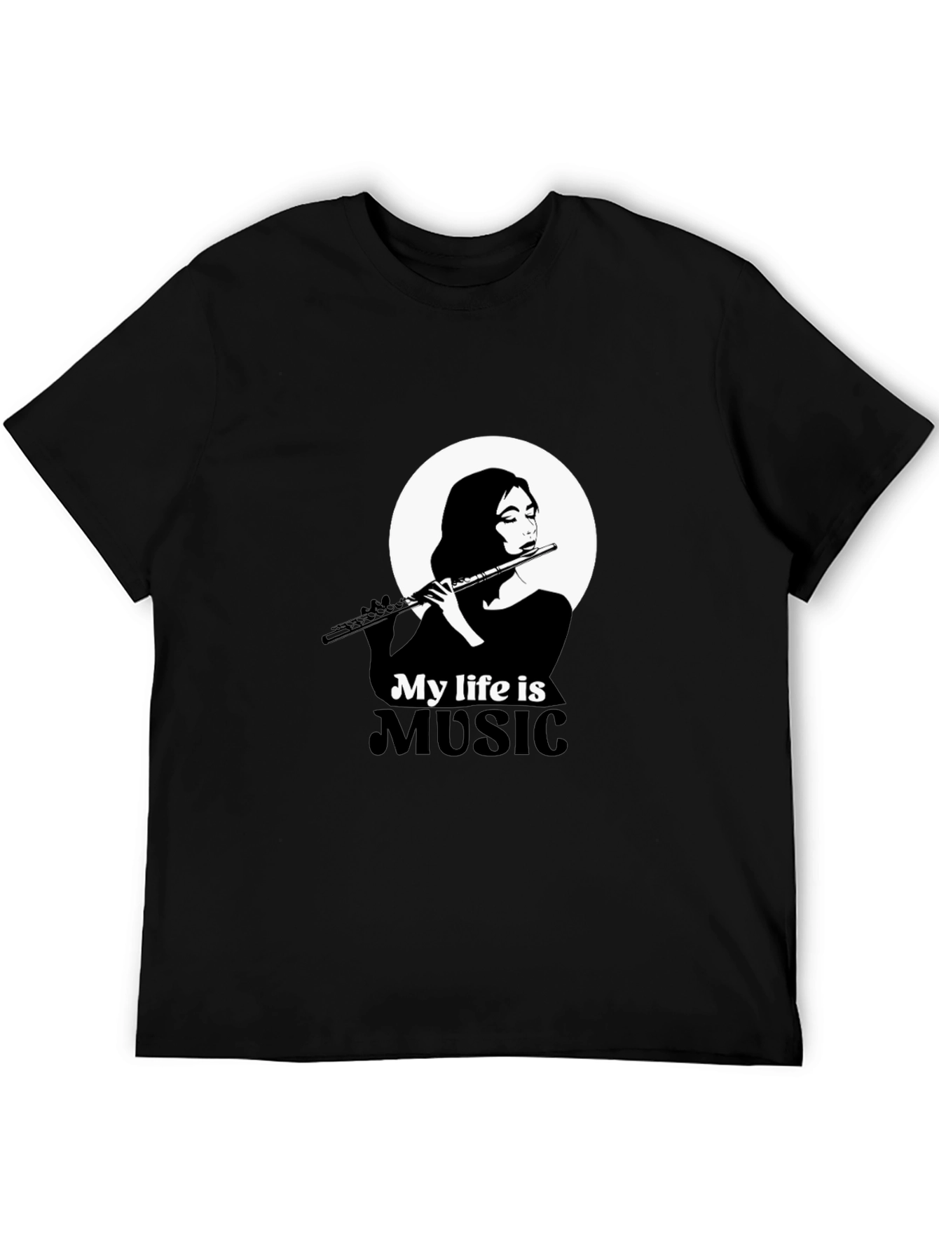 My Life is Music Black Graphic Tee