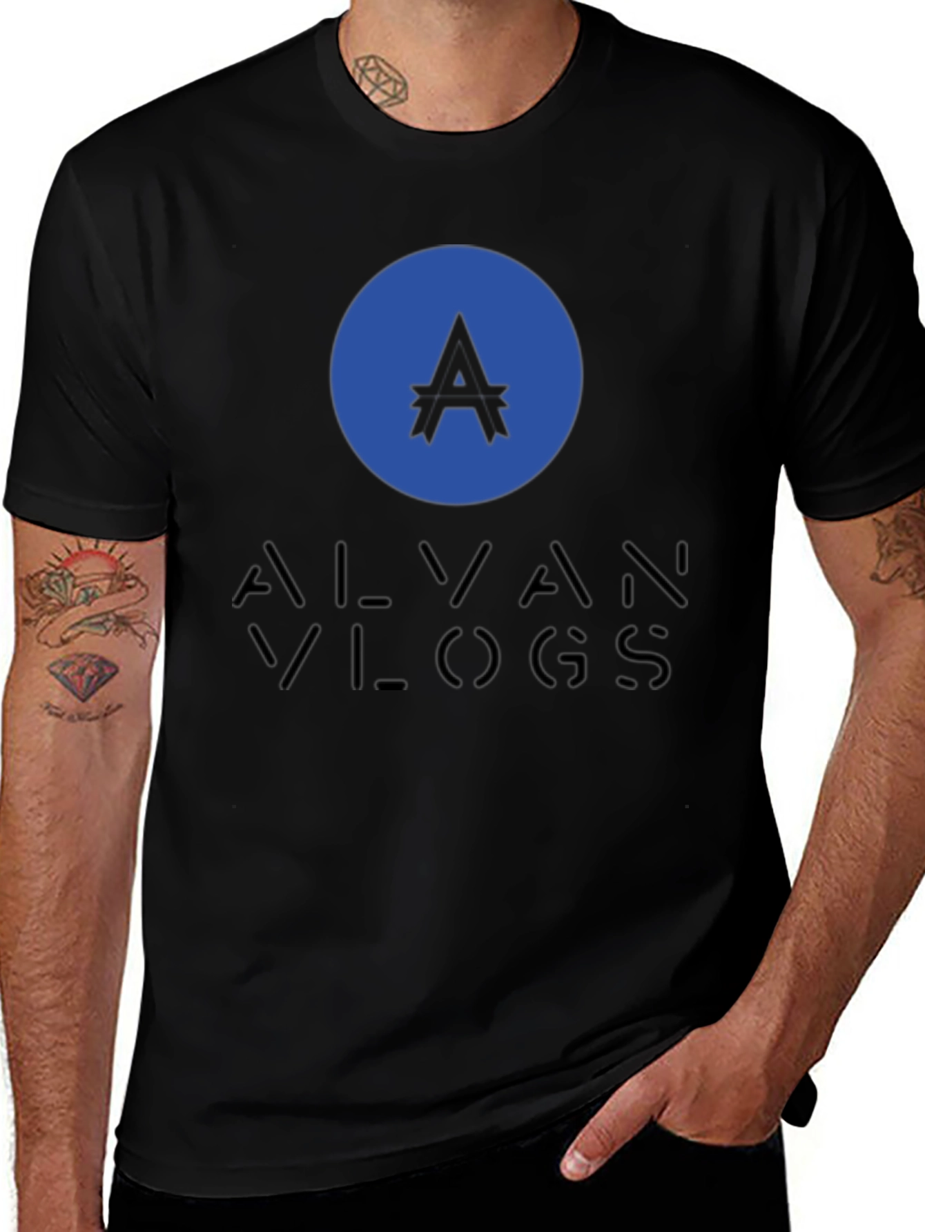 Alvan Vlogs Black T-Shirt
