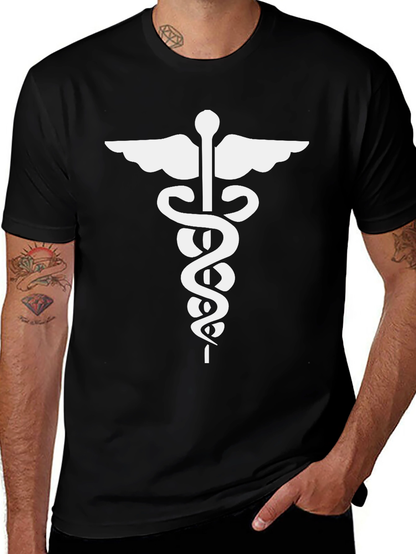Caduceus Symbol T-Shirt - Medical Design