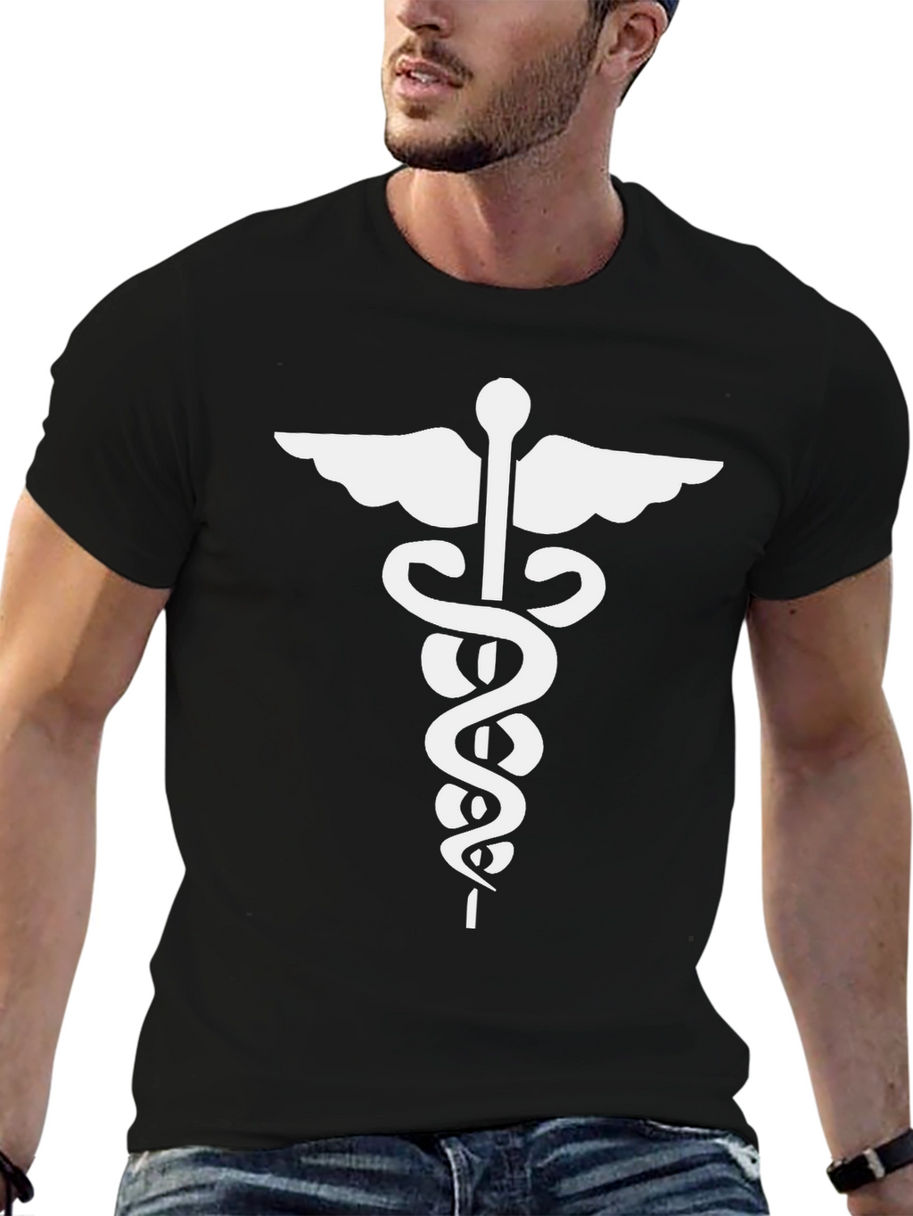 Caduceus Symbol T-Shirt - Medical Design