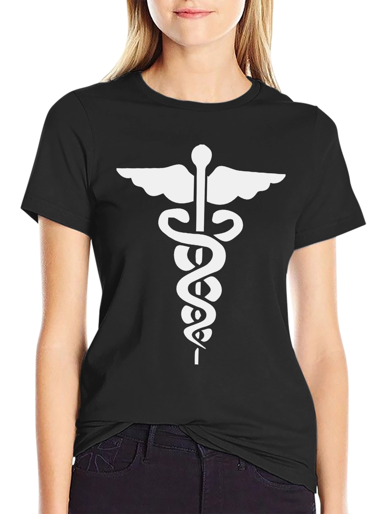 Caduceus Symbol T-Shirt - Medical Design