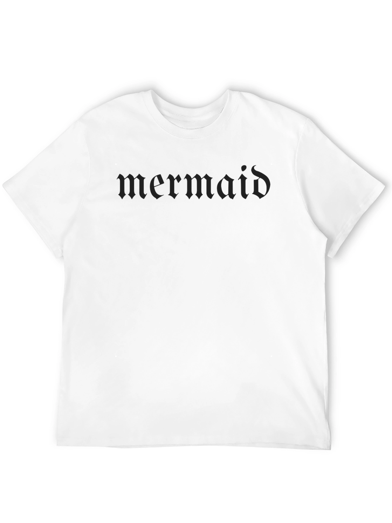 Gothic Mermaid Text Black T-Shirt
