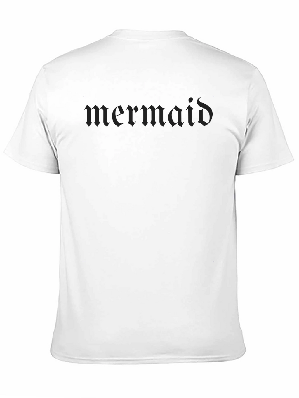 Gothic Mermaid Text Black T-Shirt