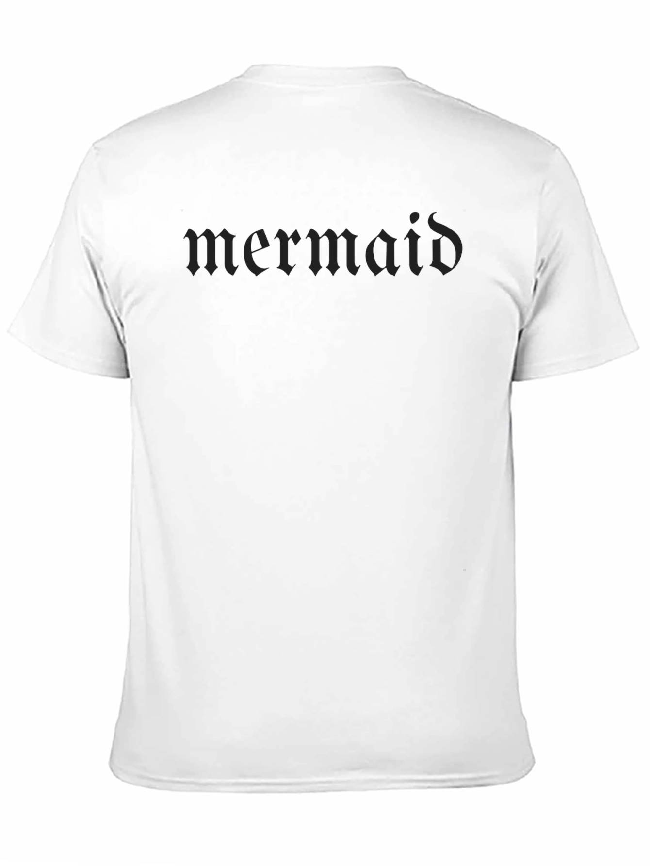 Gothic Mermaid Text Black T-Shirt