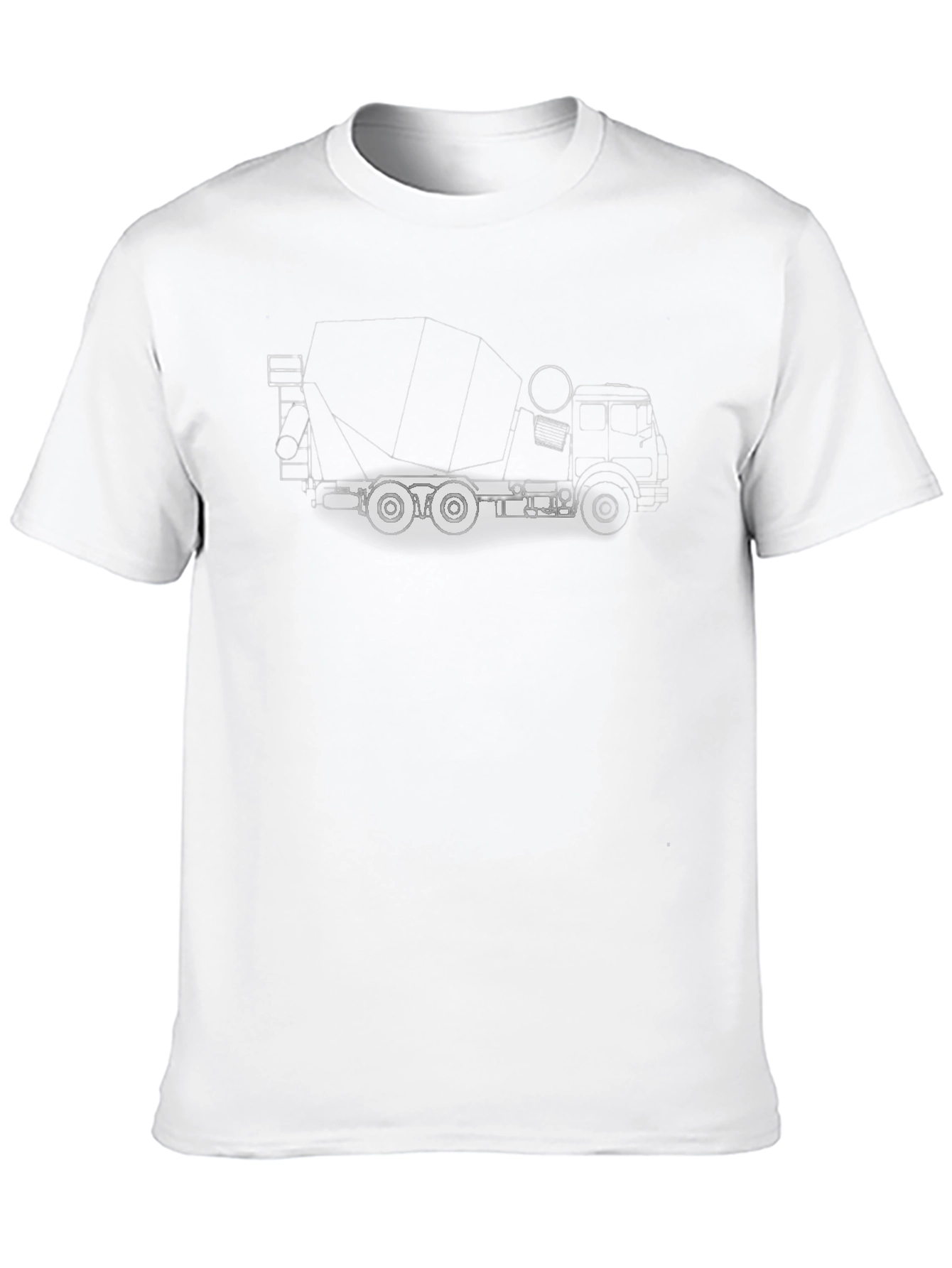 Black Cement Mixer Truck T-Shirt