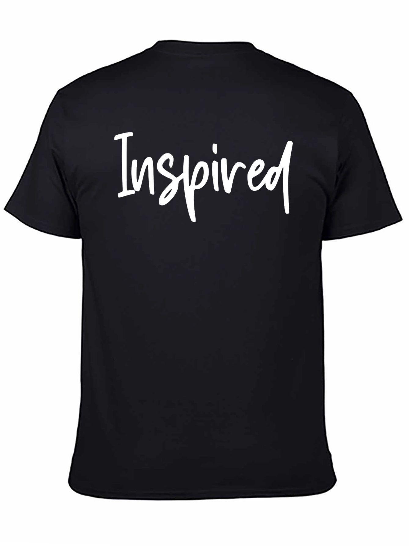 Inspired Graphic T-Shirt - Black Crew Neck Tee