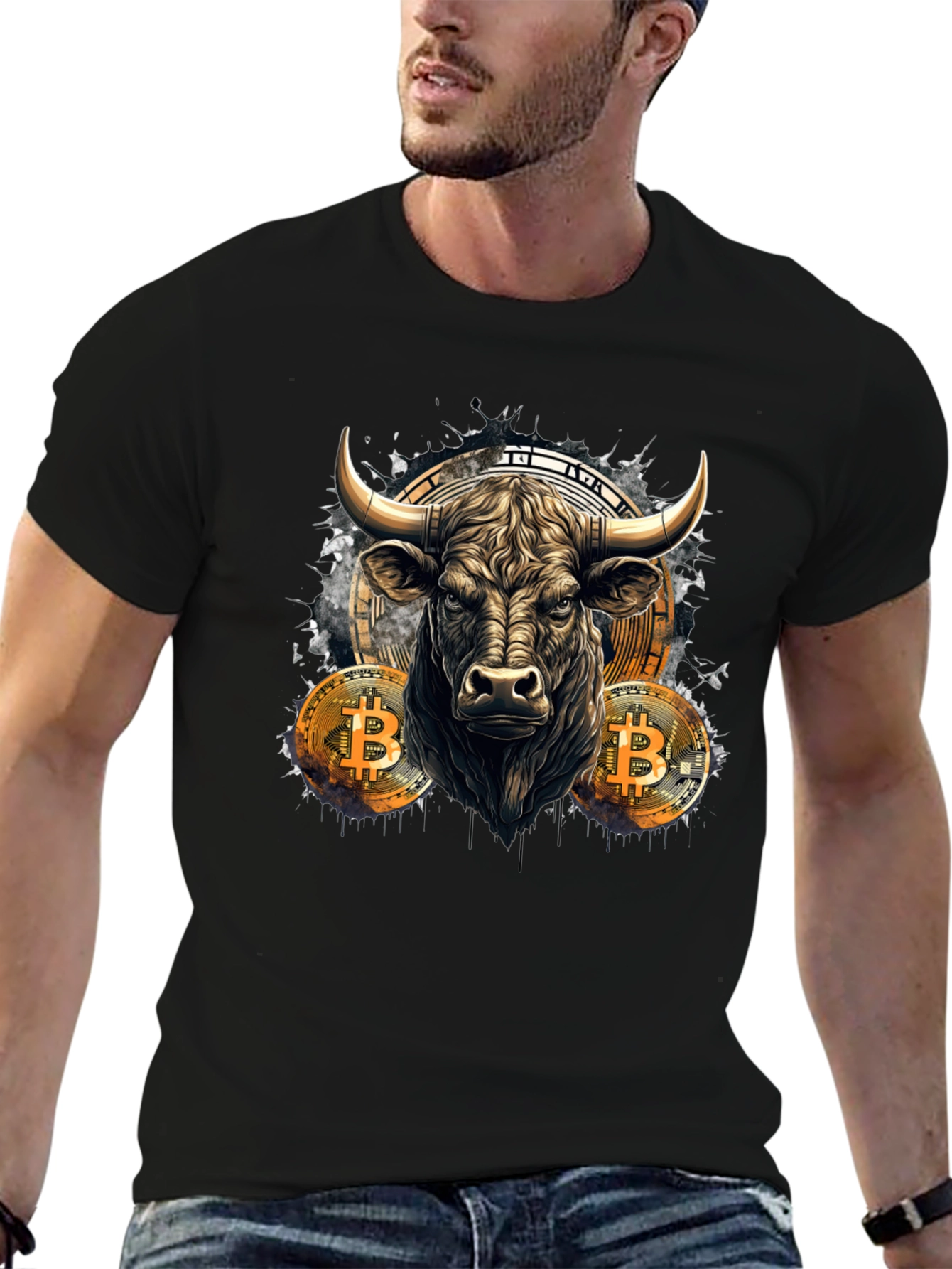 Bitcoin Bull T-Shirt - Crypto Currency Trader Tee
