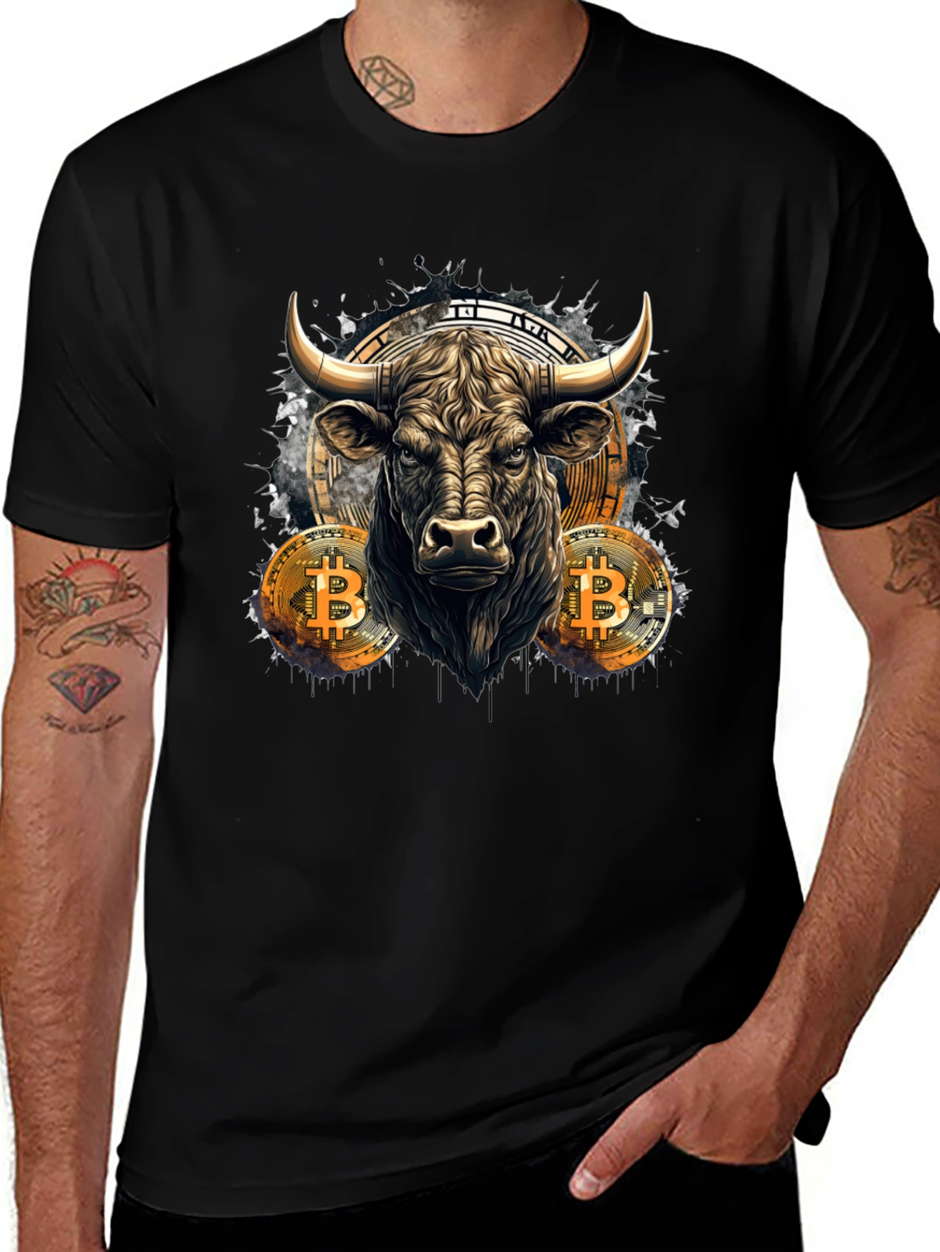 Bitcoin Bull T-Shirt - Crypto Currency Trader Tee
