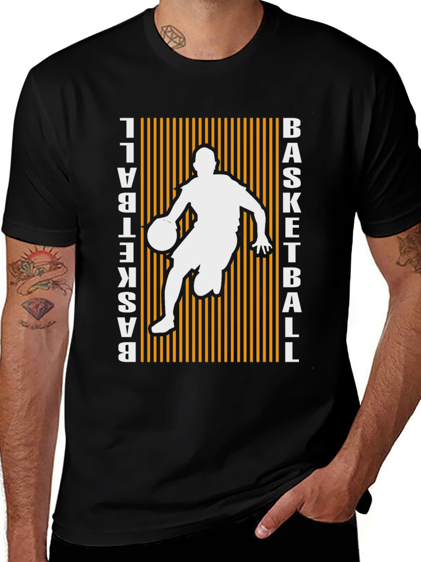 Basketball Graphic Print Tee - Stylish Sports Shirt