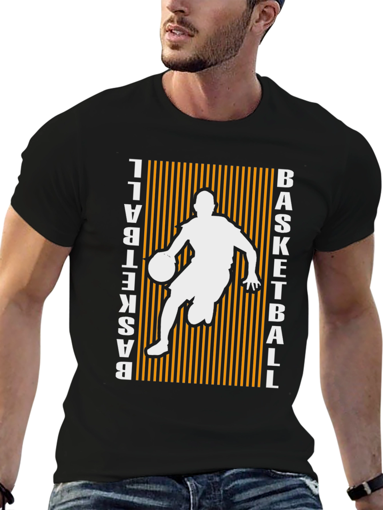 Basketball Graphic Print Tee - Stylish Sports Shirt