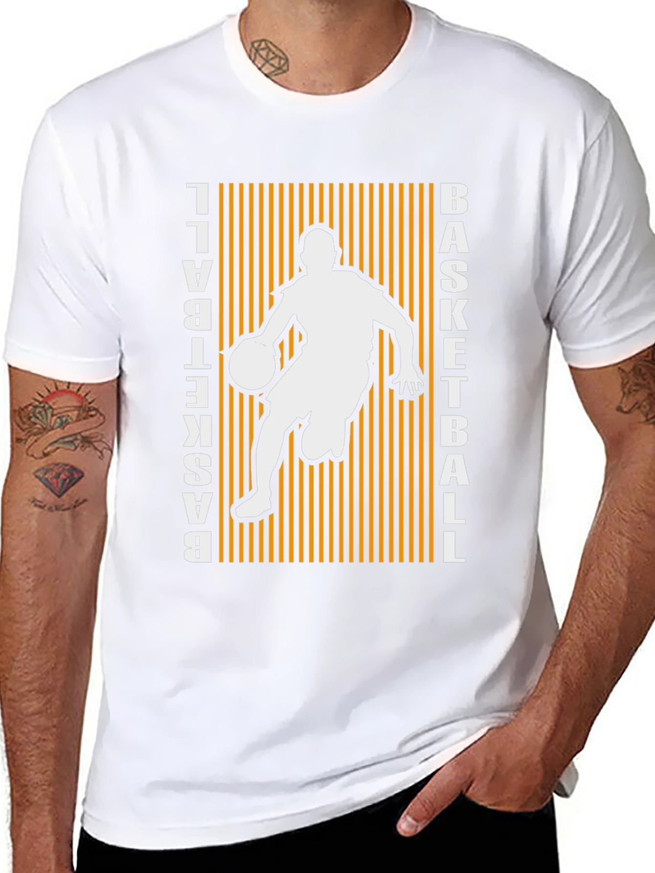 Basketball Graphic Print Tee - Stylish Sports Shirt