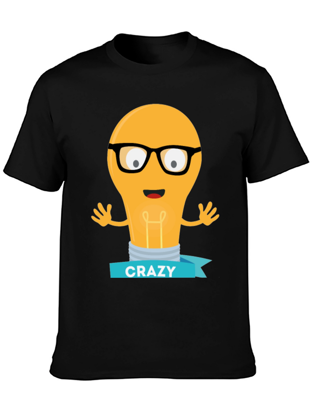 Crazy Lightbulb T-Shirt - Geeky Fun Tee