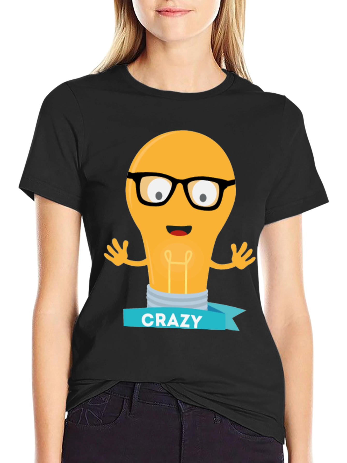 Crazy Lightbulb T-Shirt - Geeky Fun Tee