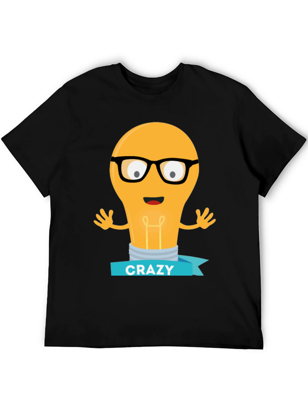 Crazy Lightbulb T-Shirt - Geeky Fun Tee