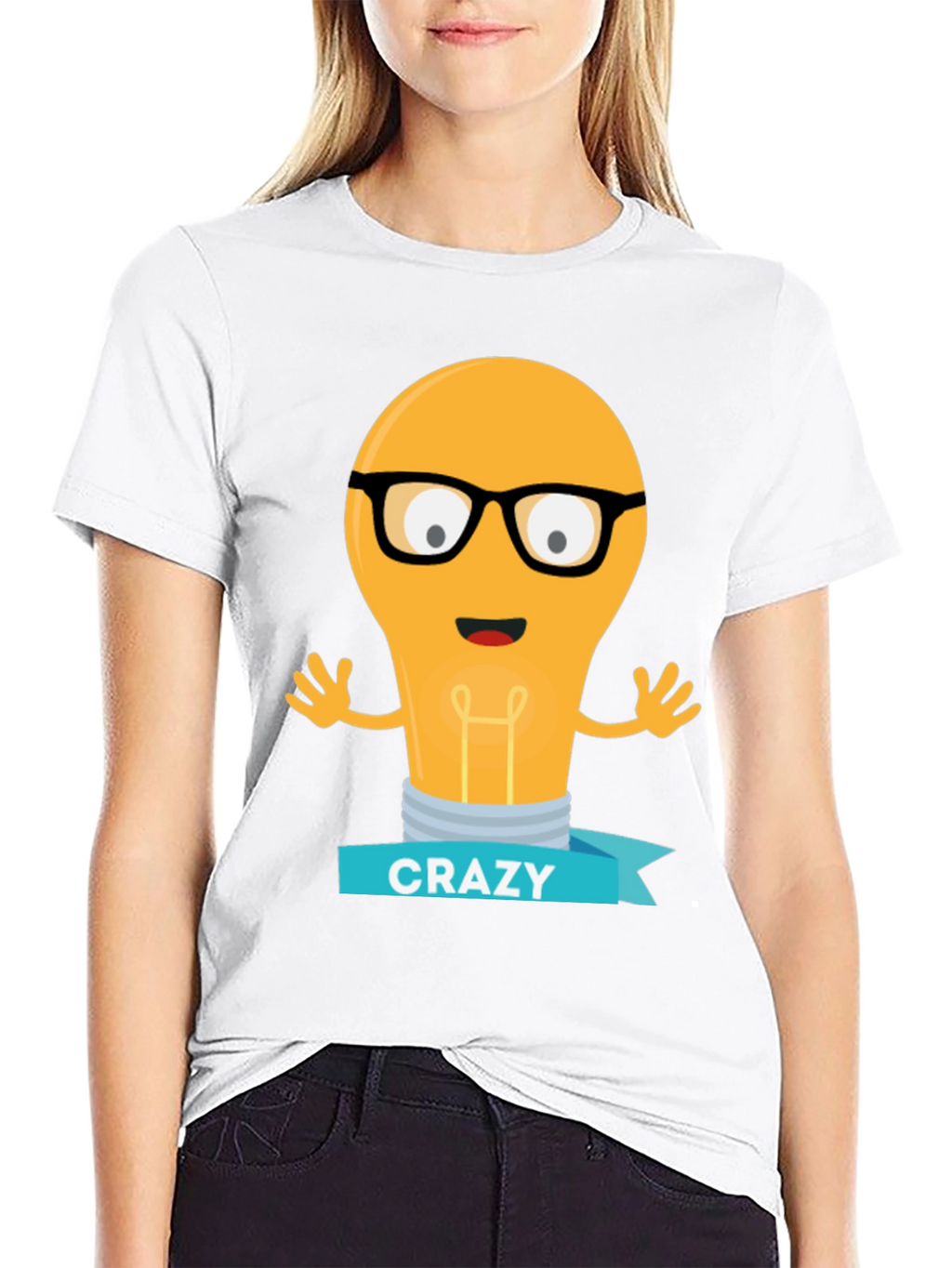 Crazy Lightbulb T-Shirt - Geeky Fun Tee