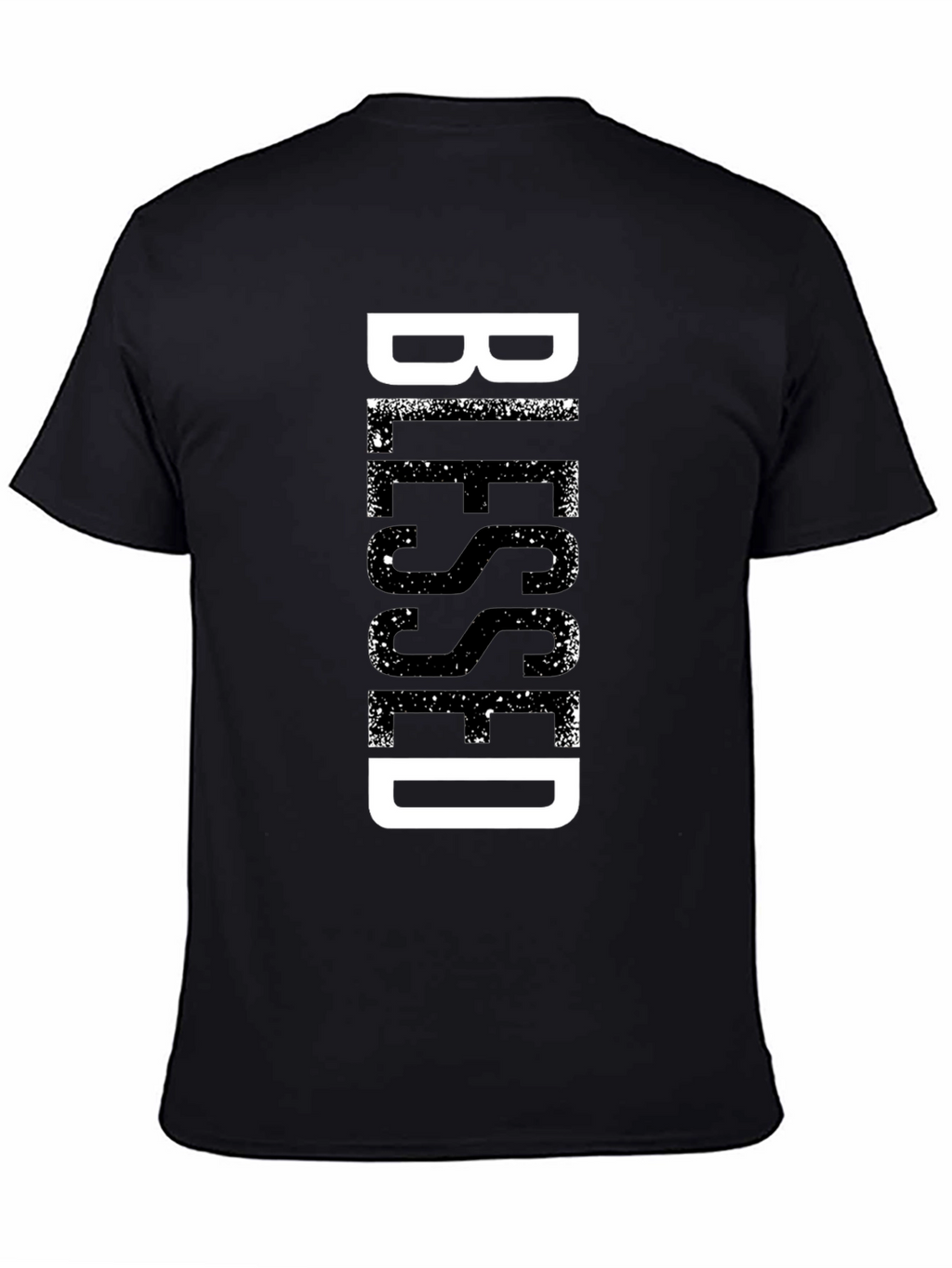 Blessed Graphic Print Black T-Shirt