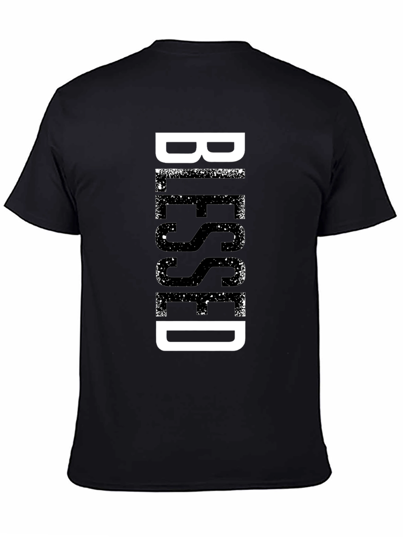 Blessed Graphic Print Black T-Shirt
