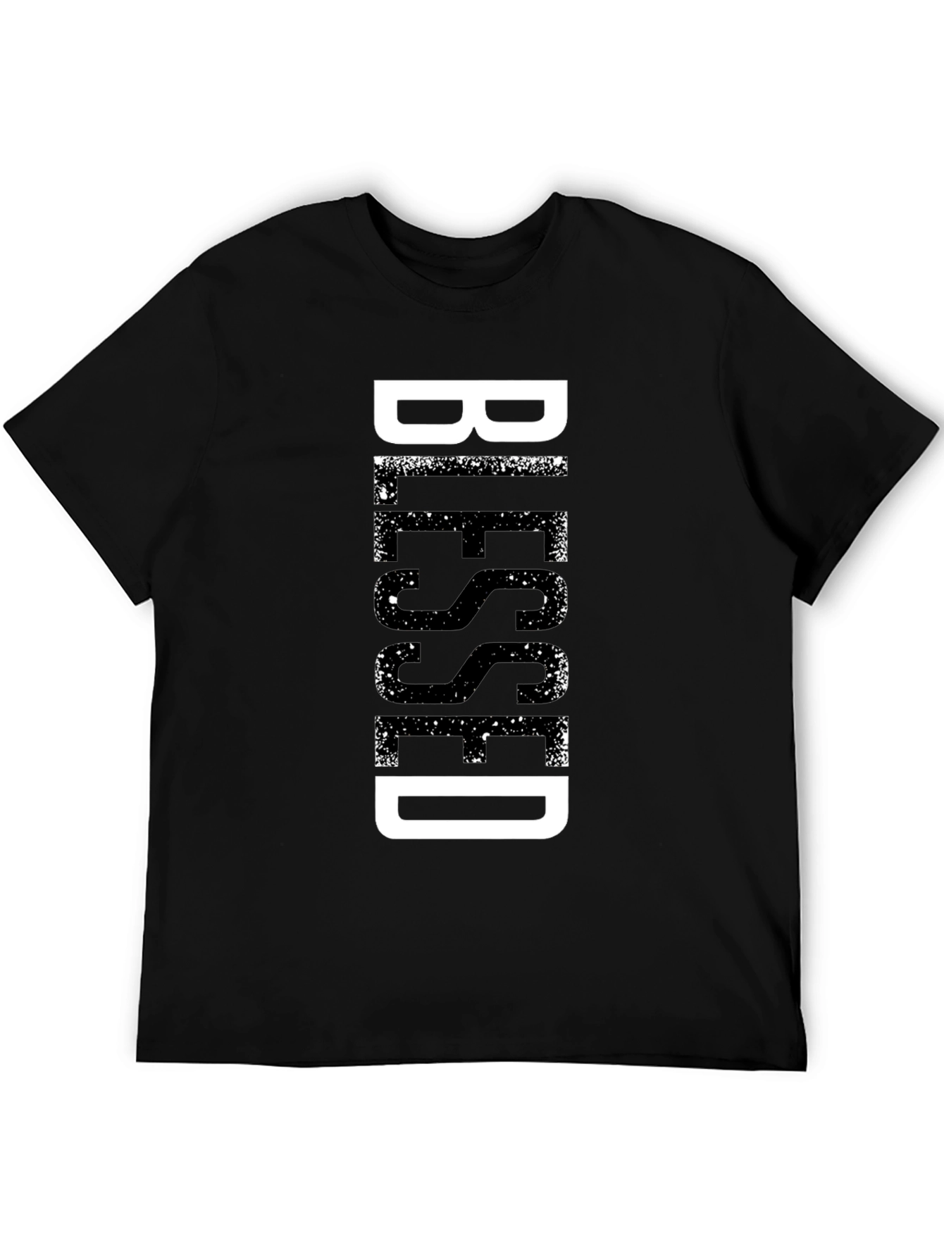 Blessed Graphic Print Black T-Shirt