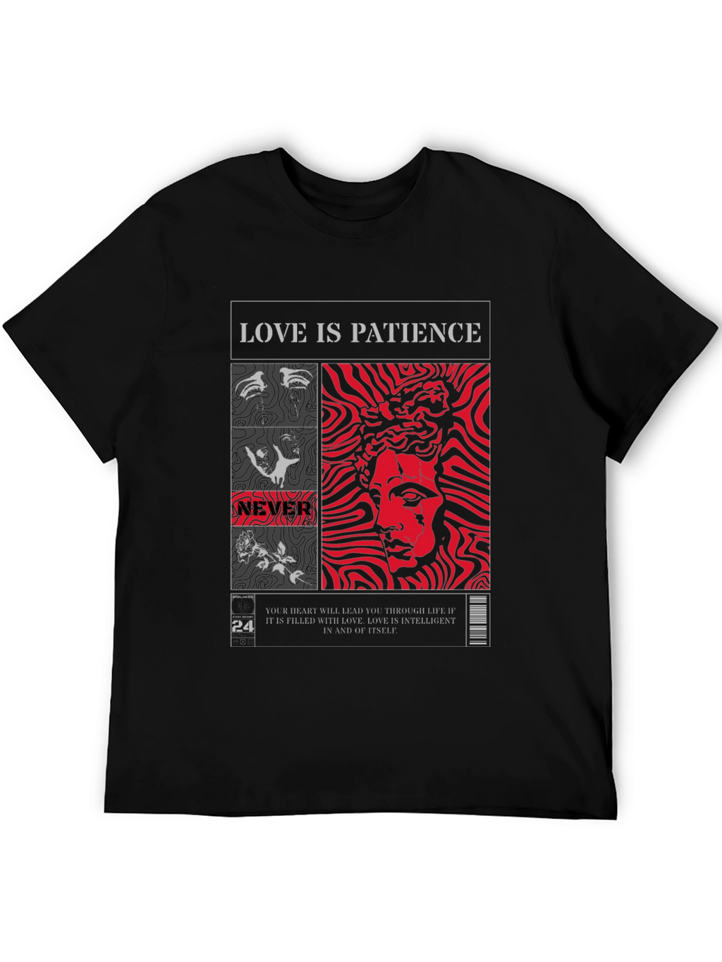 Love is Patience Graphic Tee - Black