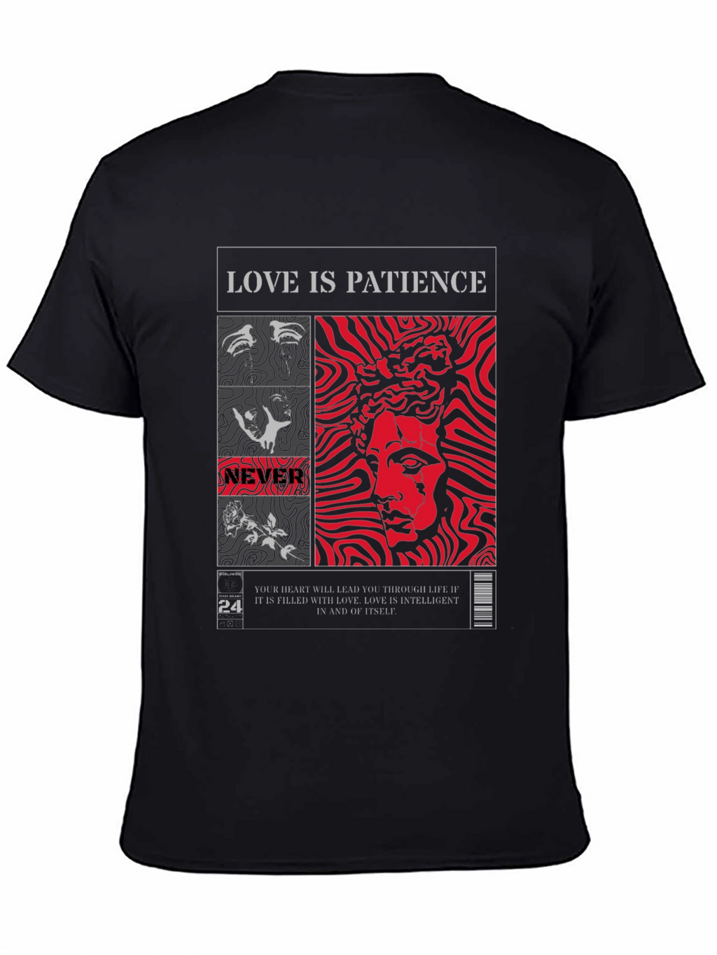 Love is Patience Graphic Tee - Black