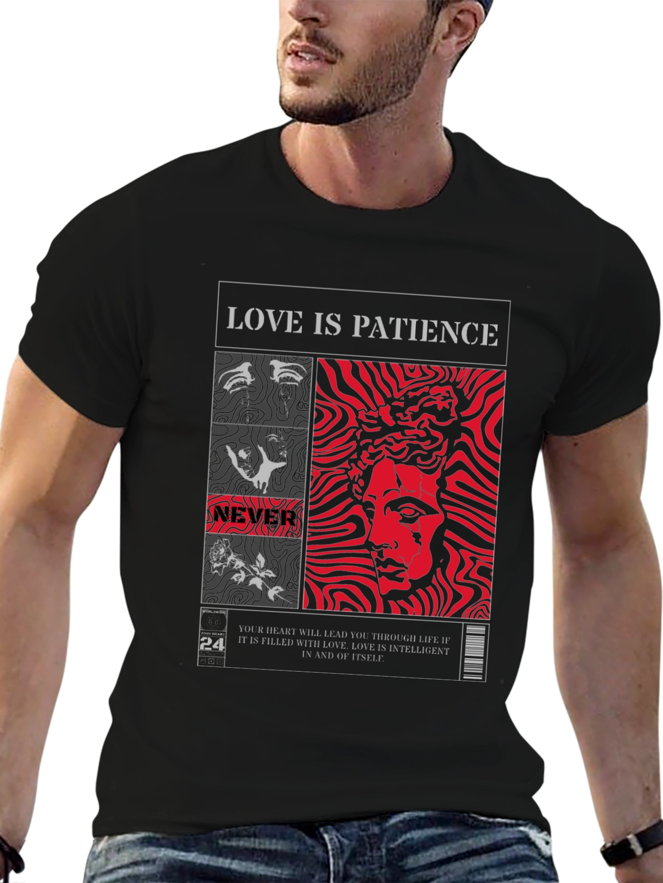 Love is Patience Graphic Tee - Black