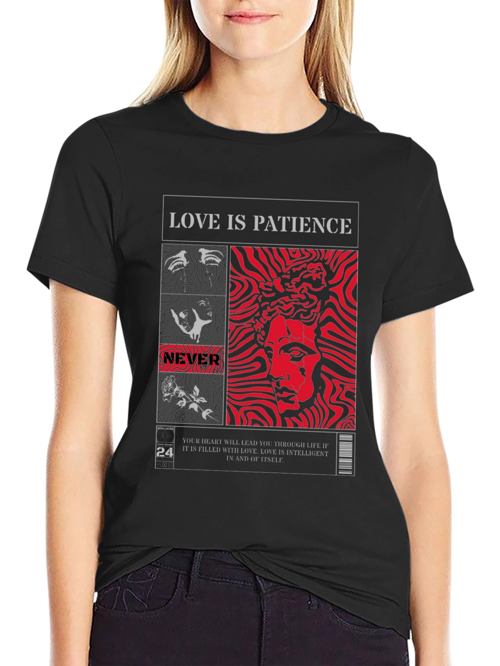 Love is Patience Graphic Tee - Black