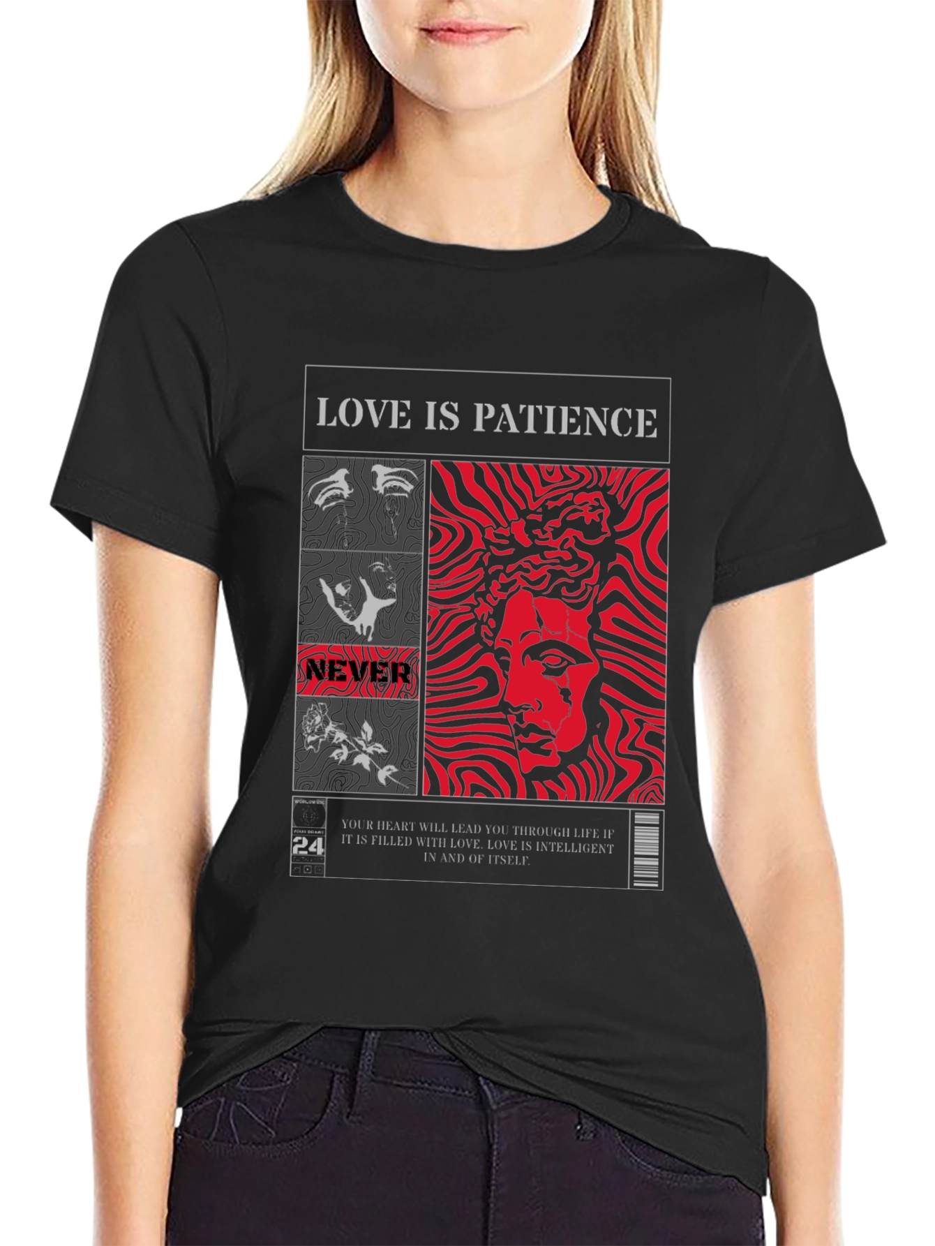 Love is Patience Graphic Tee - Black