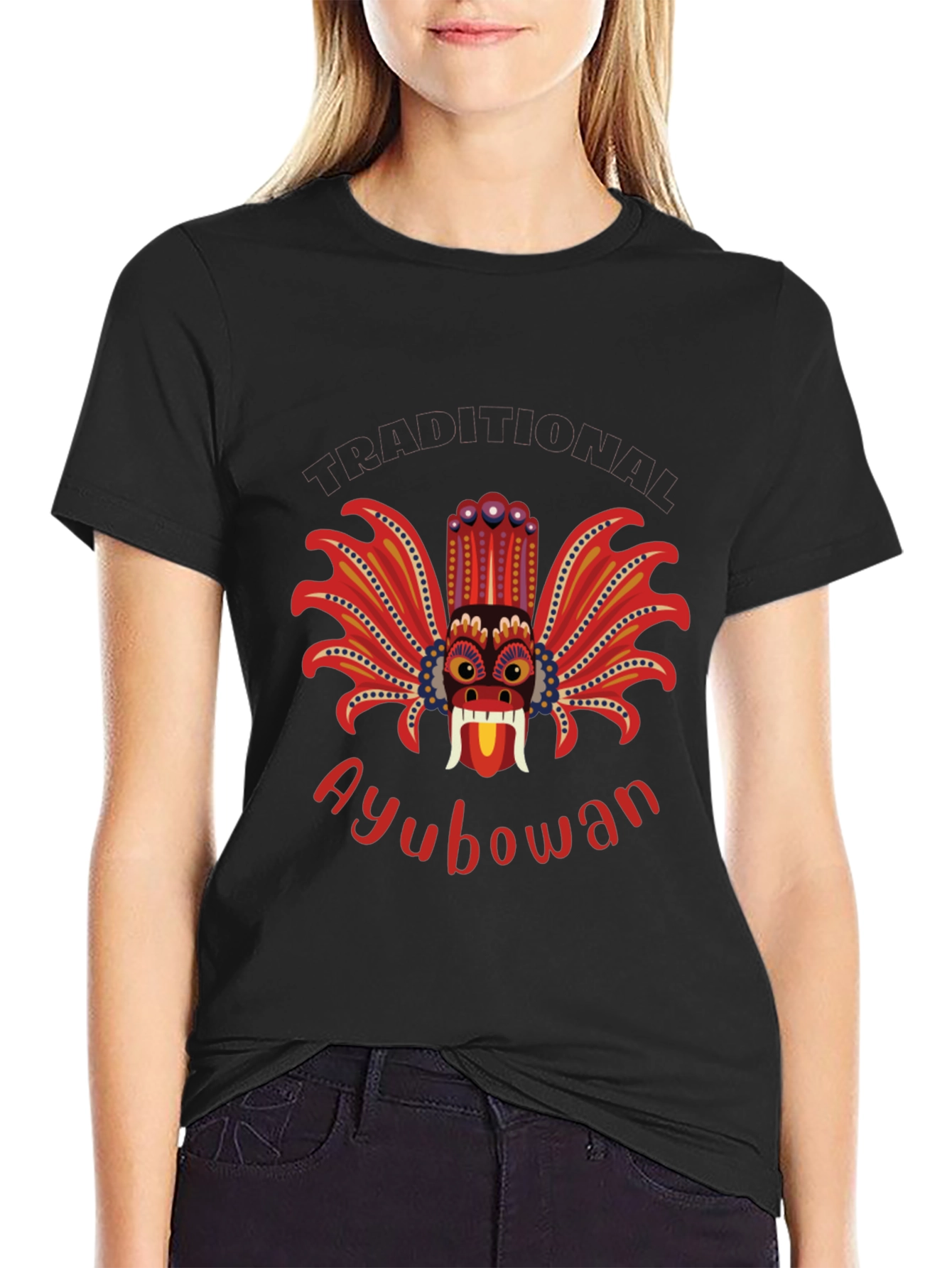 Ayubowan Devil Mask Graphic T-Shirt