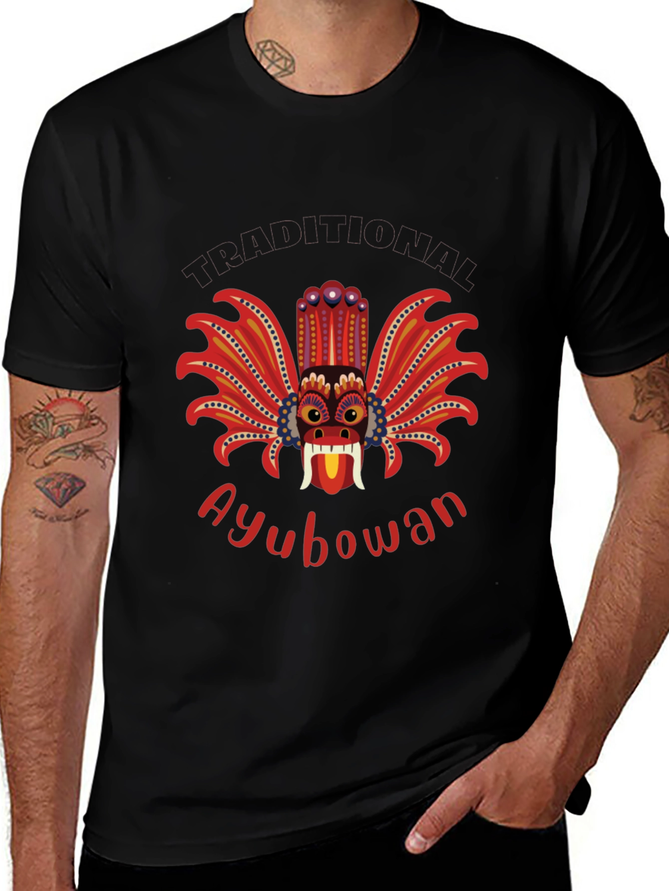 Ayubowan Devil Mask Graphic T-Shirt