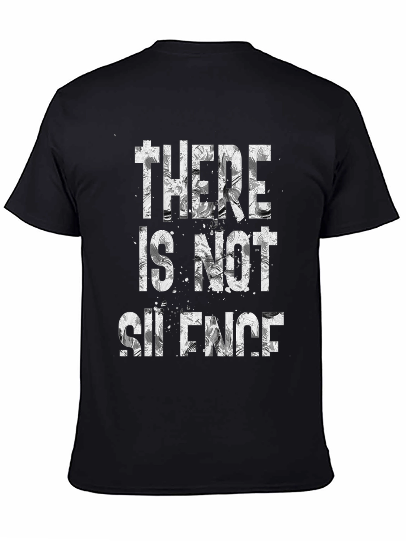 There Is Not Silence Graphic Tee - Black