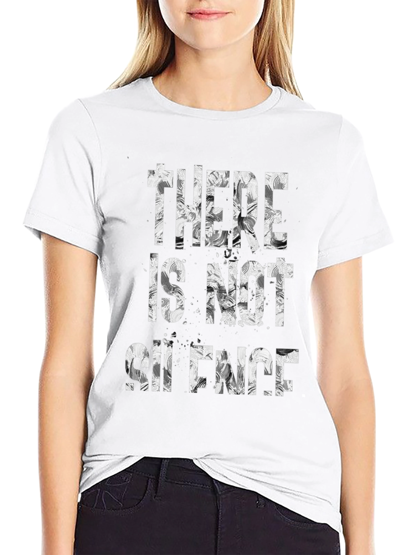 There Is Not Silence Graphic Tee - Black