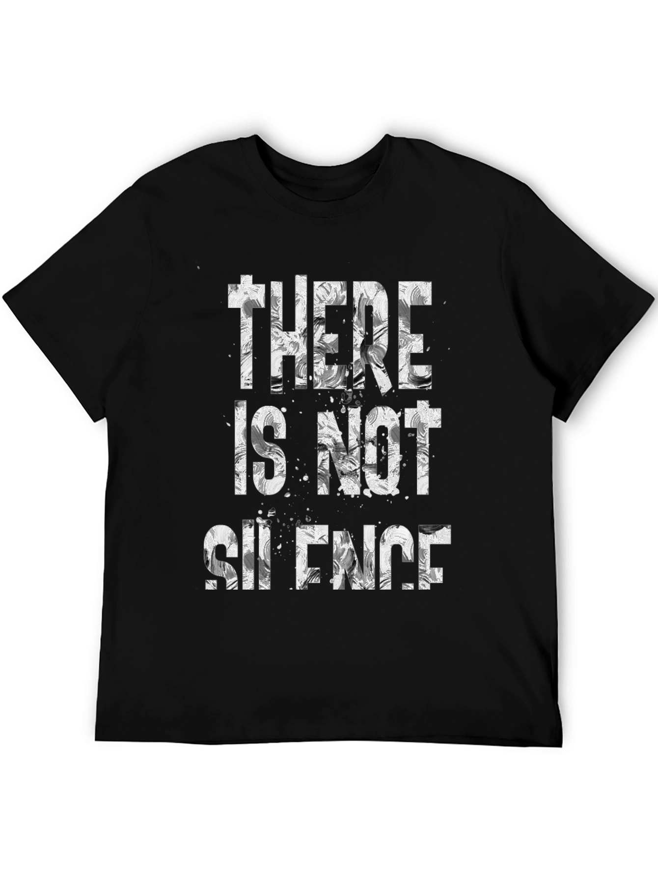 There Is Not Silence Graphic Tee - Black