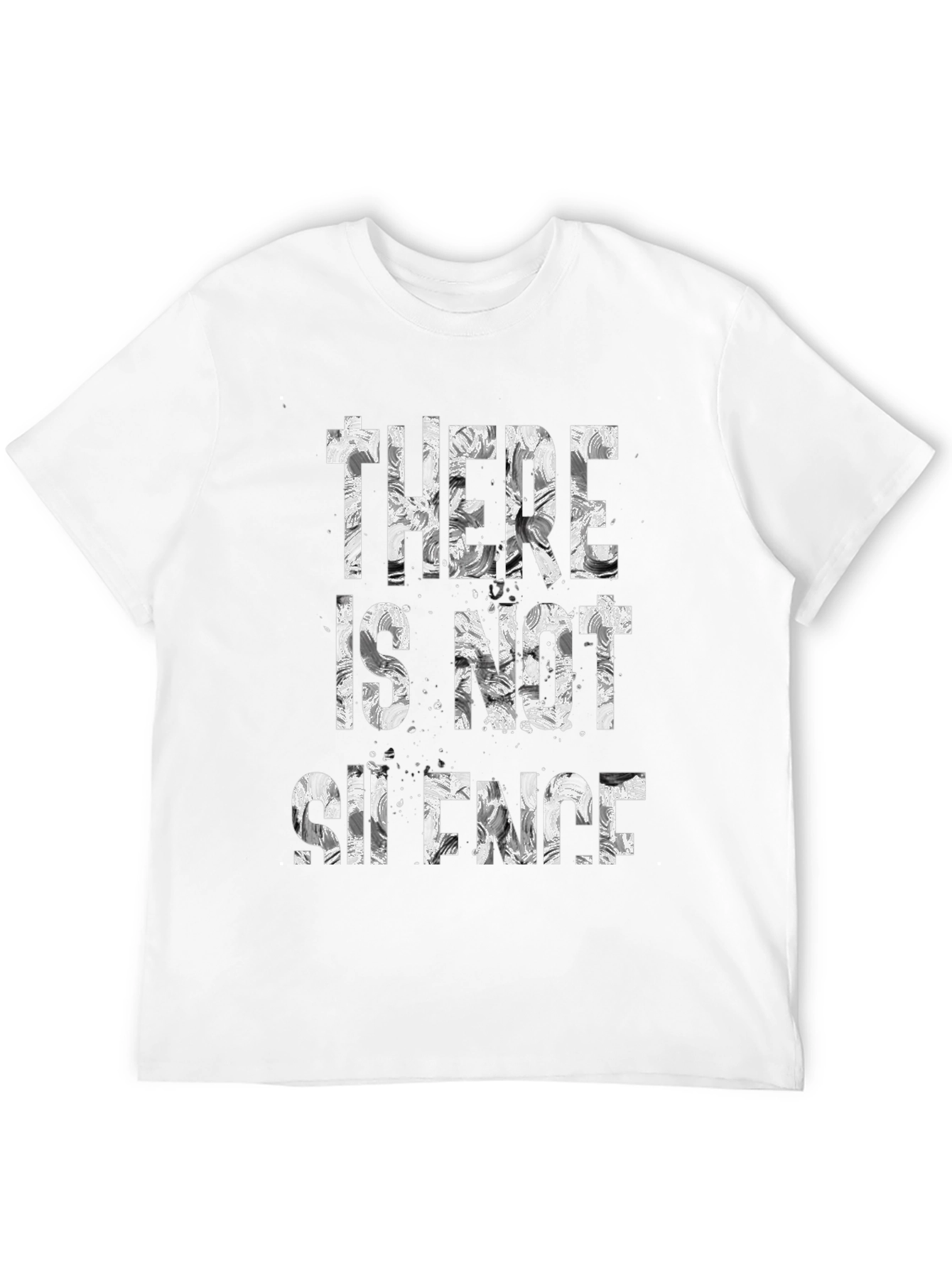 There Is Not Silence Graphic Tee - Black