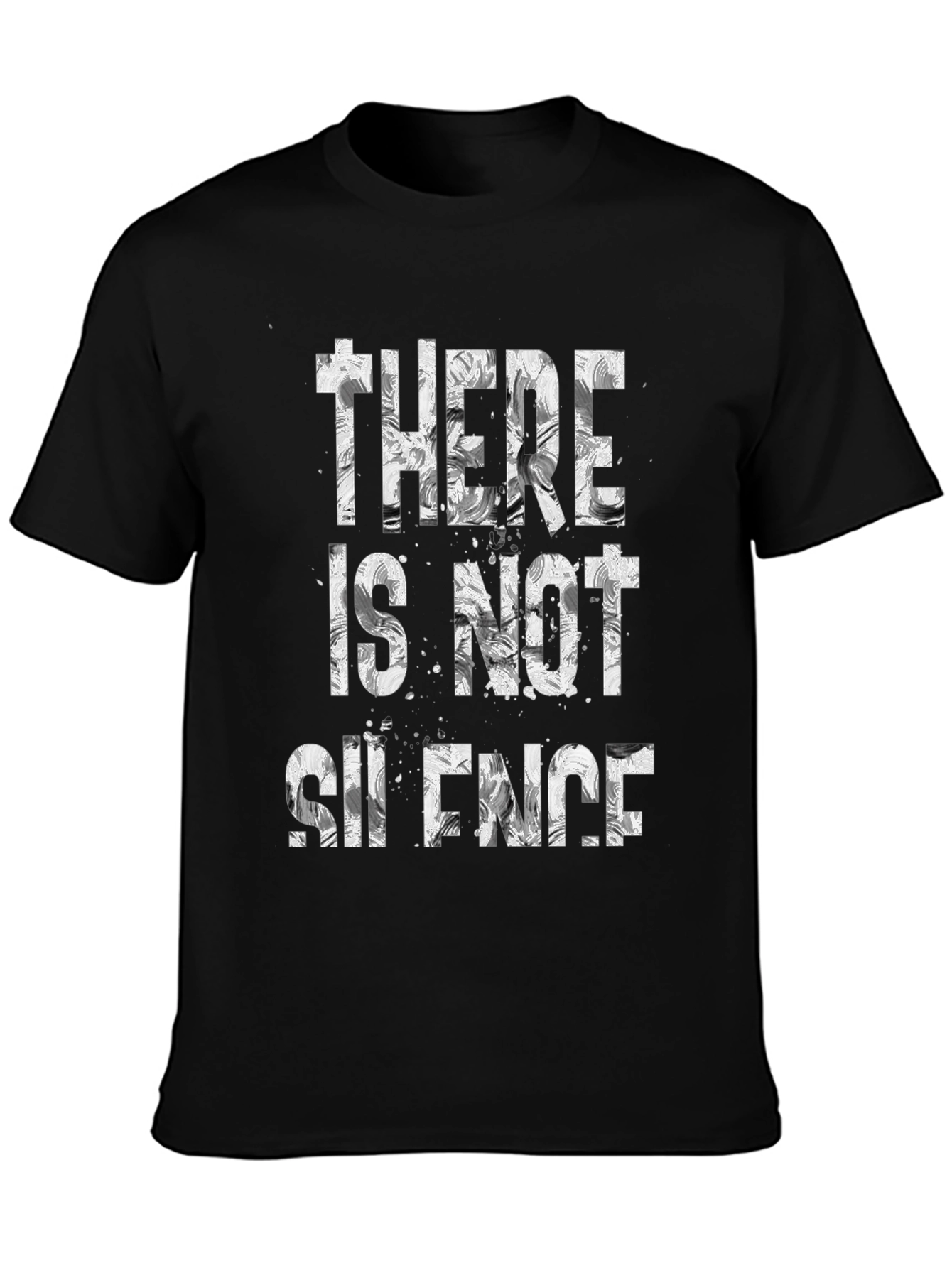 There Is Not Silence Graphic Tee - Black