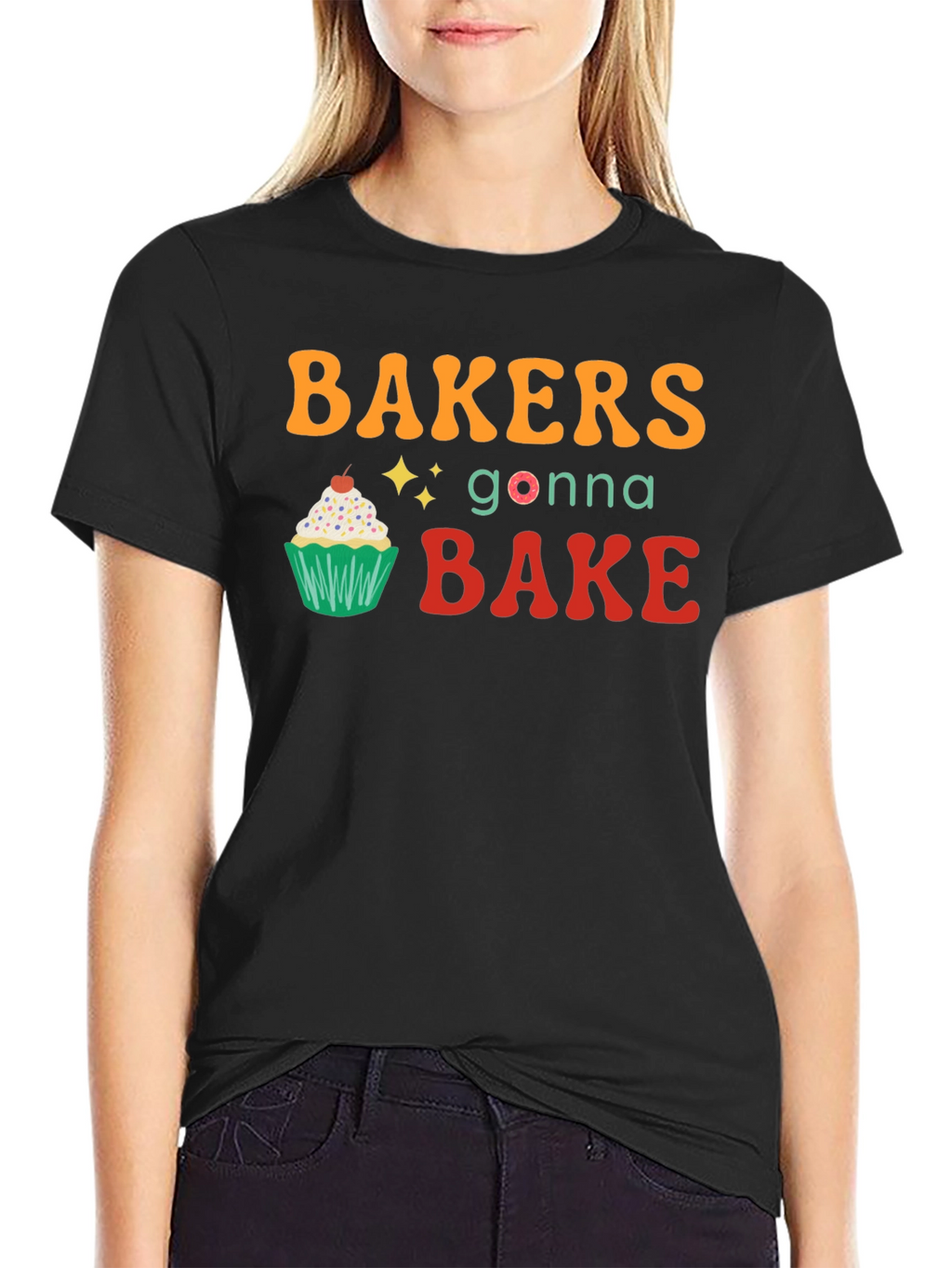 Bakers Gonna Bake Black Graphic Tee