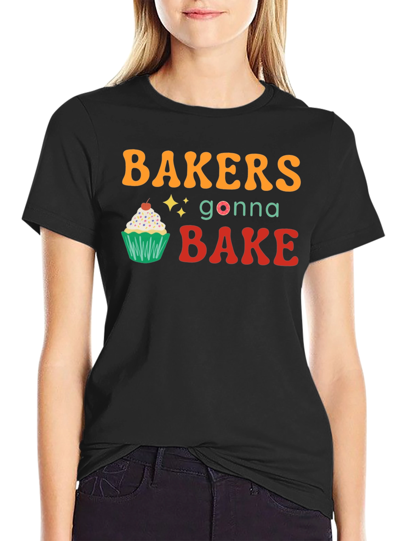 Bakers Gonna Bake Black Graphic Tee