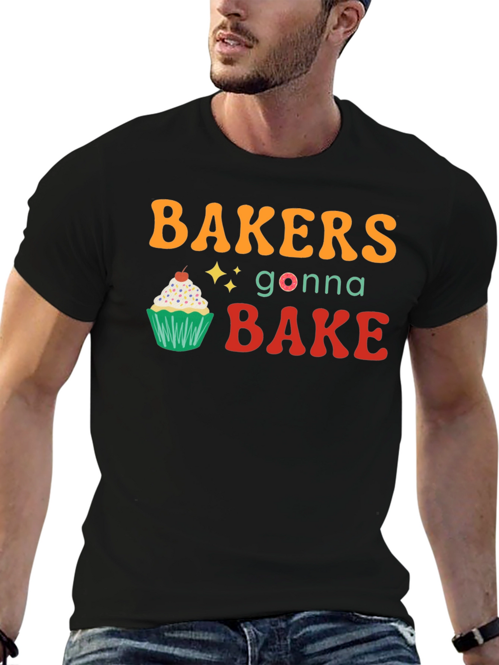 Bakers Gonna Bake Black Graphic Tee
