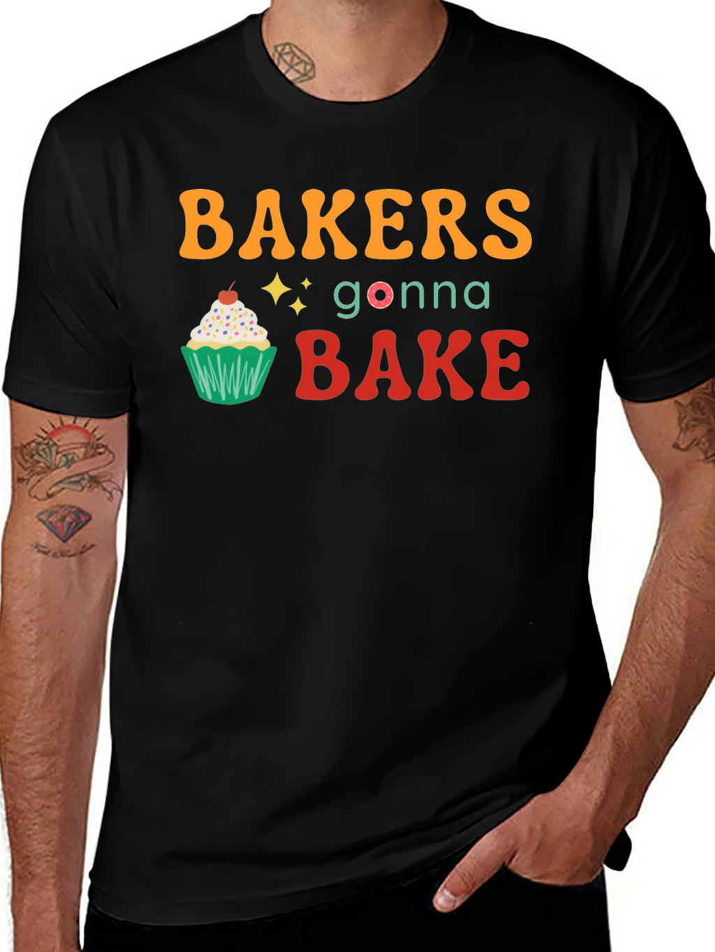 Bakers Gonna Bake Black Graphic Tee
