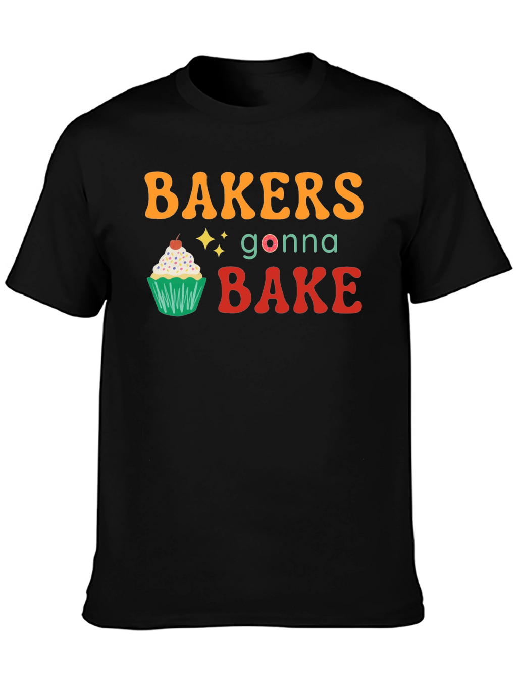 Bakers Gonna Bake Black Graphic Tee