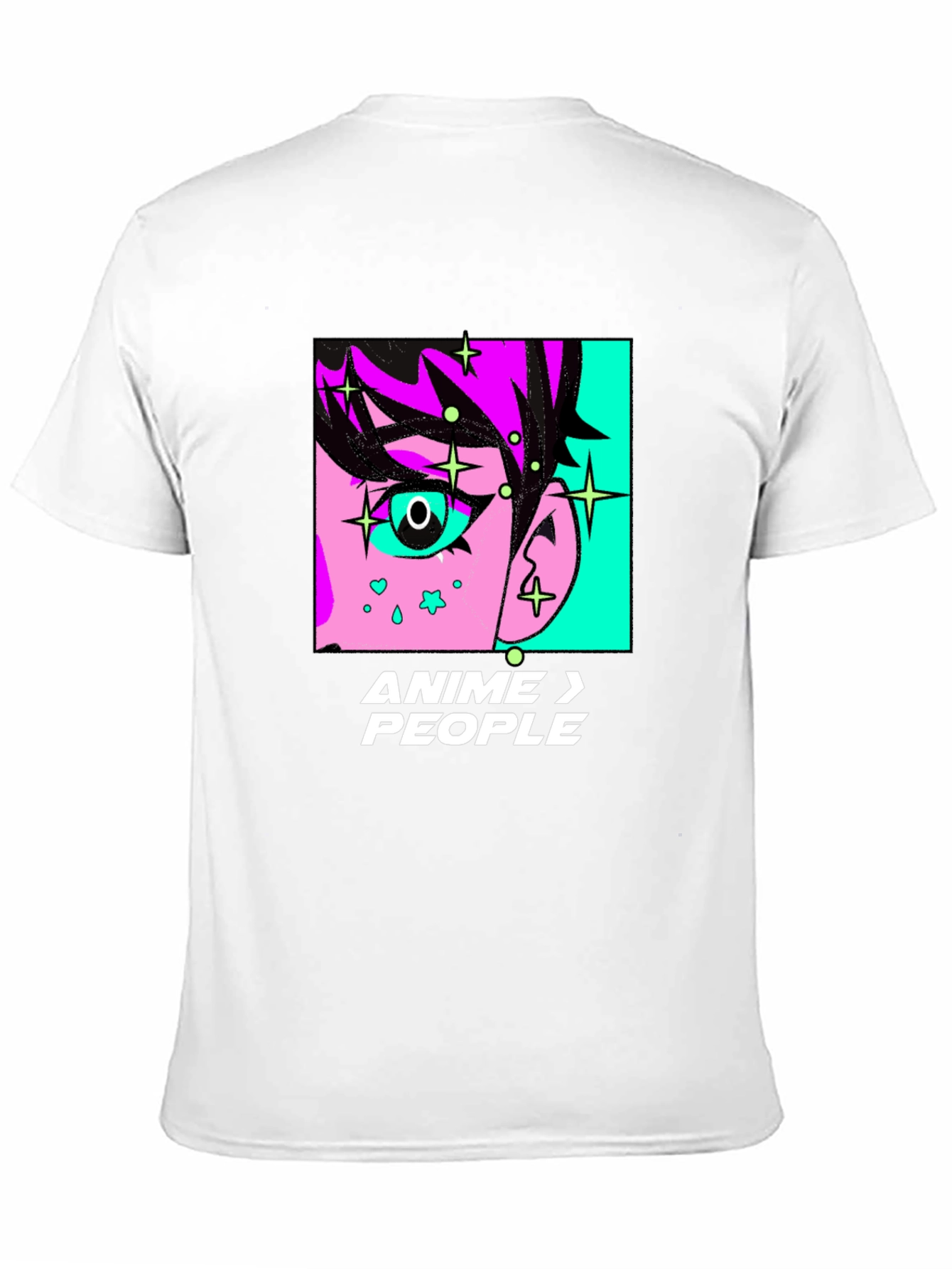 Anime > People Black Graphic T-Shirt