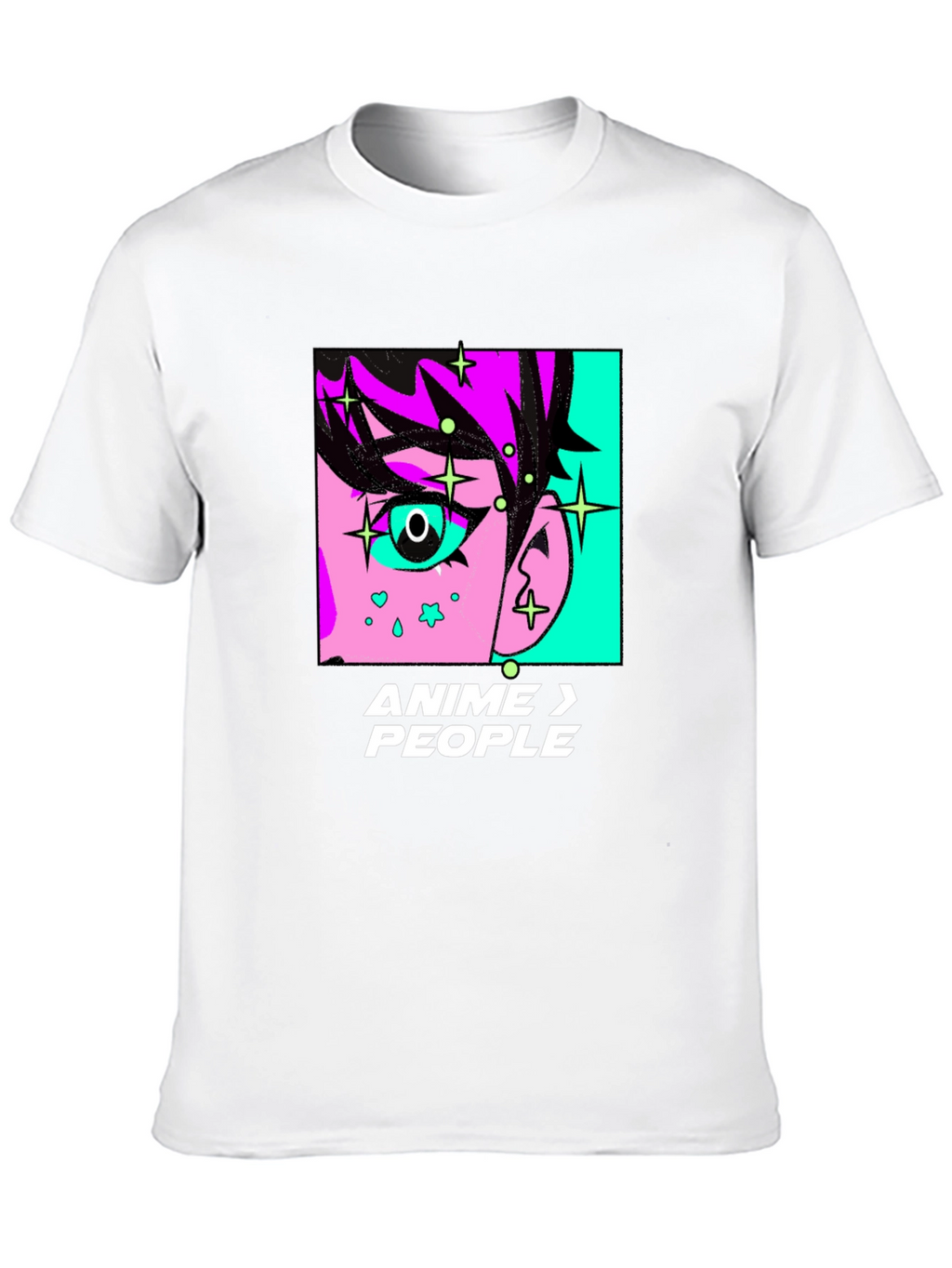 Anime > People Black Graphic T-Shirt