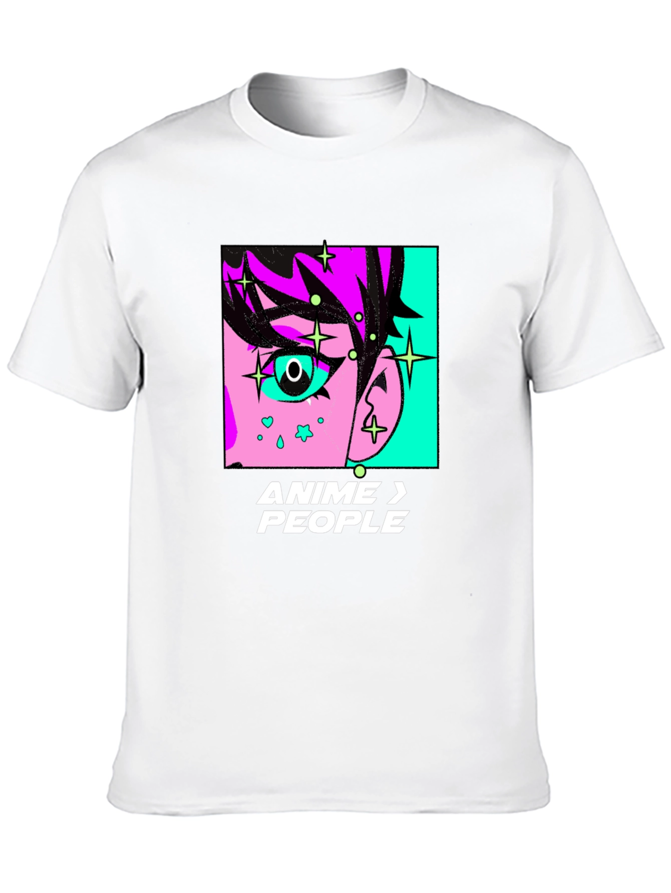 Anime > People Black Graphic T-Shirt
